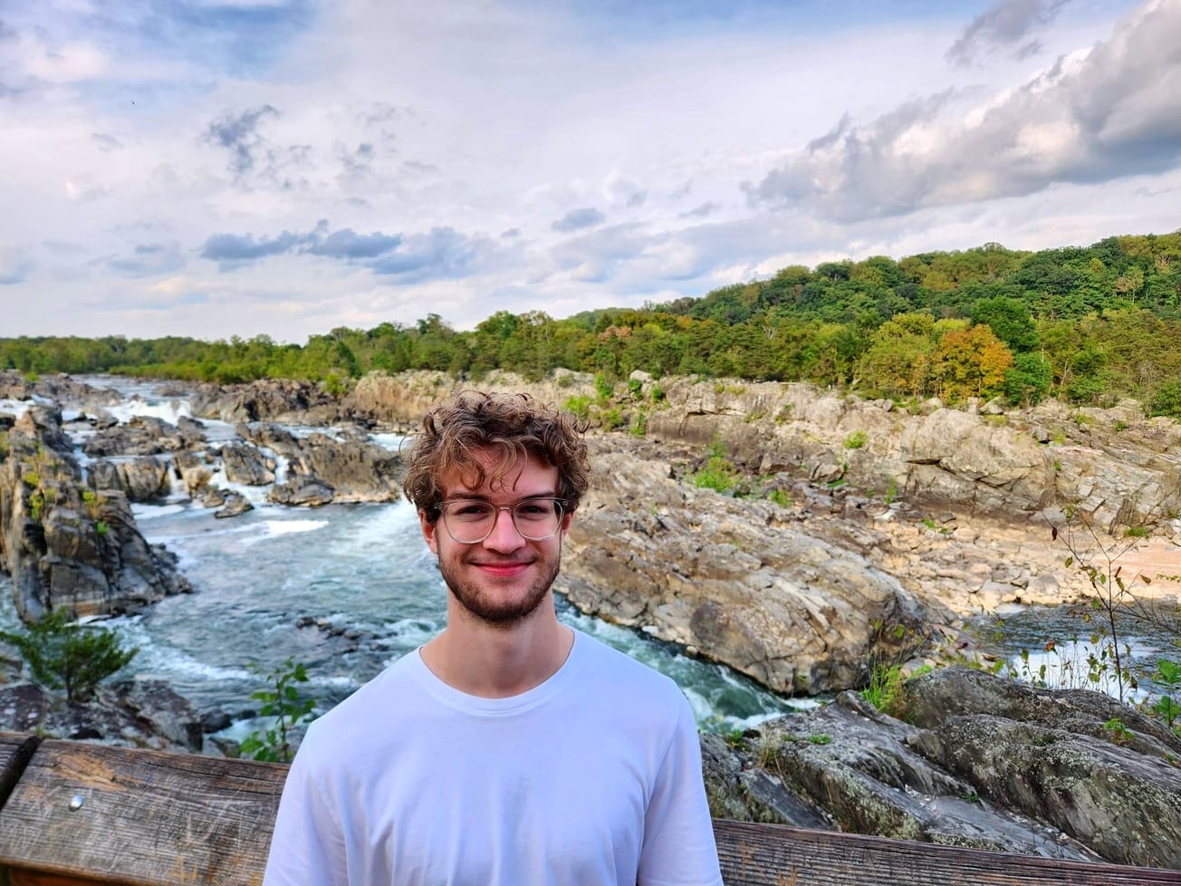 The author at an overlook on the Virginia side of Great Falls National Park