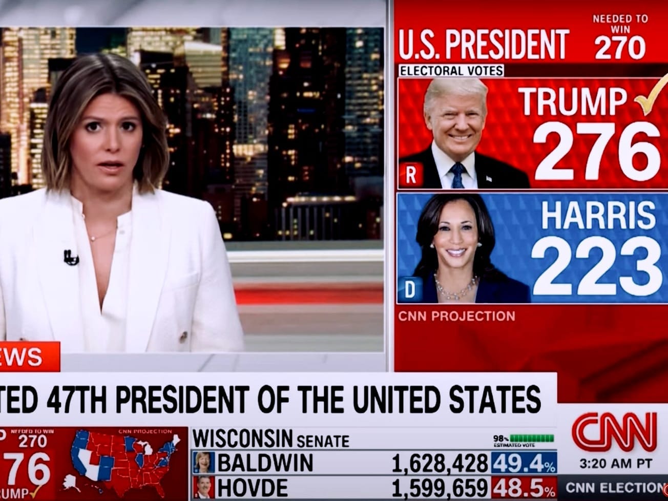 CNN anchor Kasie Hunt announces Trump's election victory