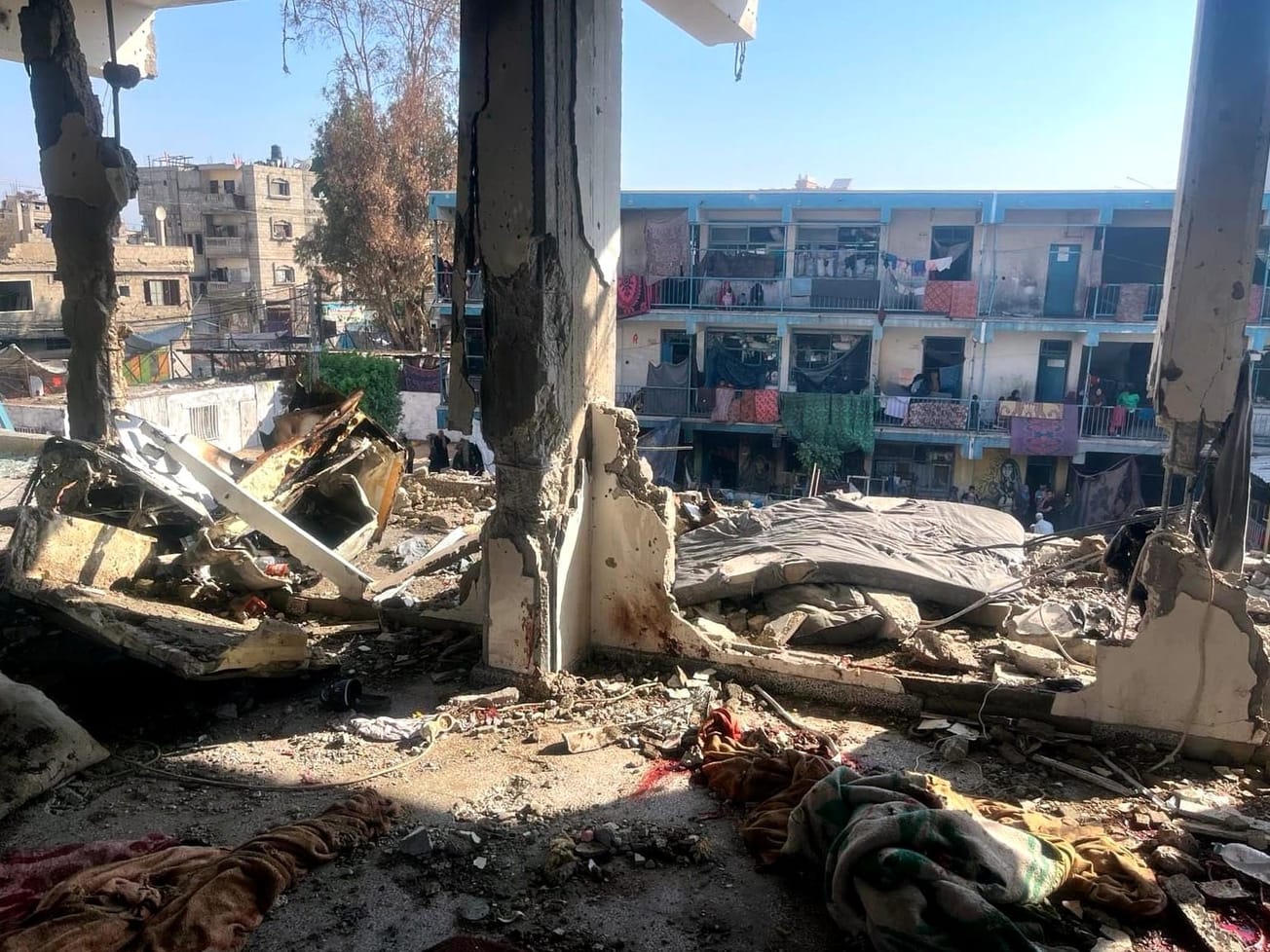 UNRWA said the school sheltered 6,000 displaced people when it was hit.