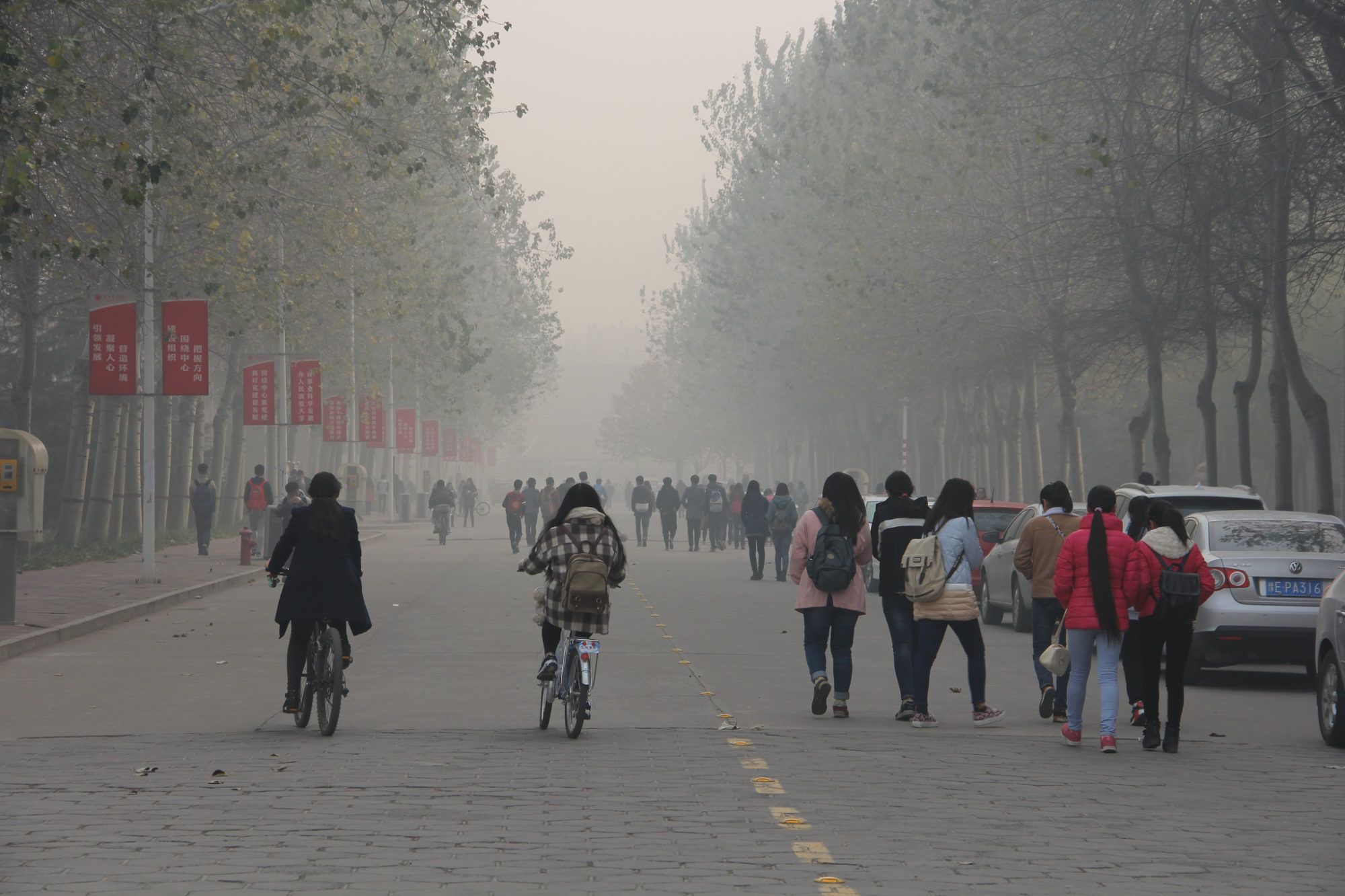 Severe air pollution in Anyang, China