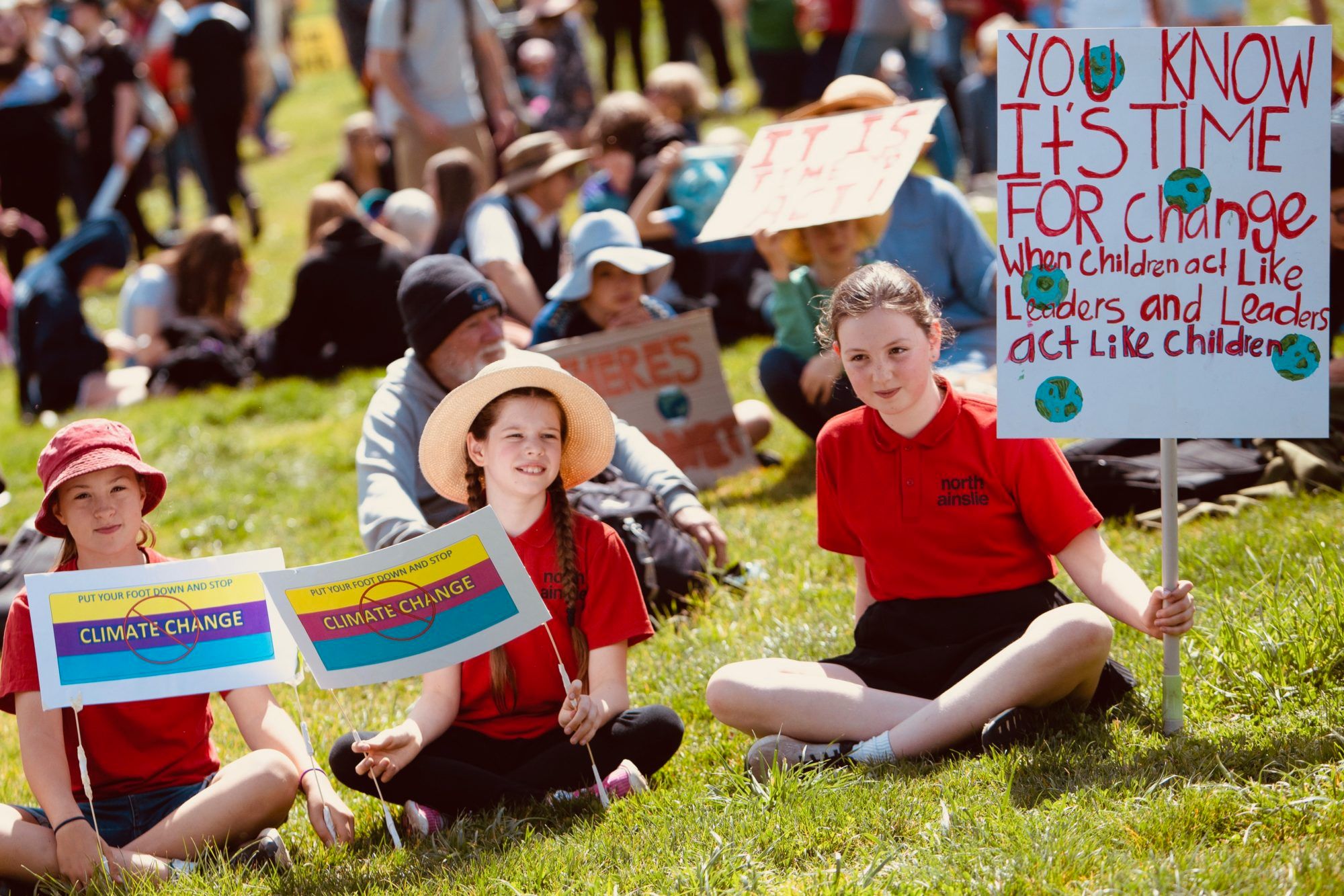 Climate protesters on Friday in Australia's capital Canberra 