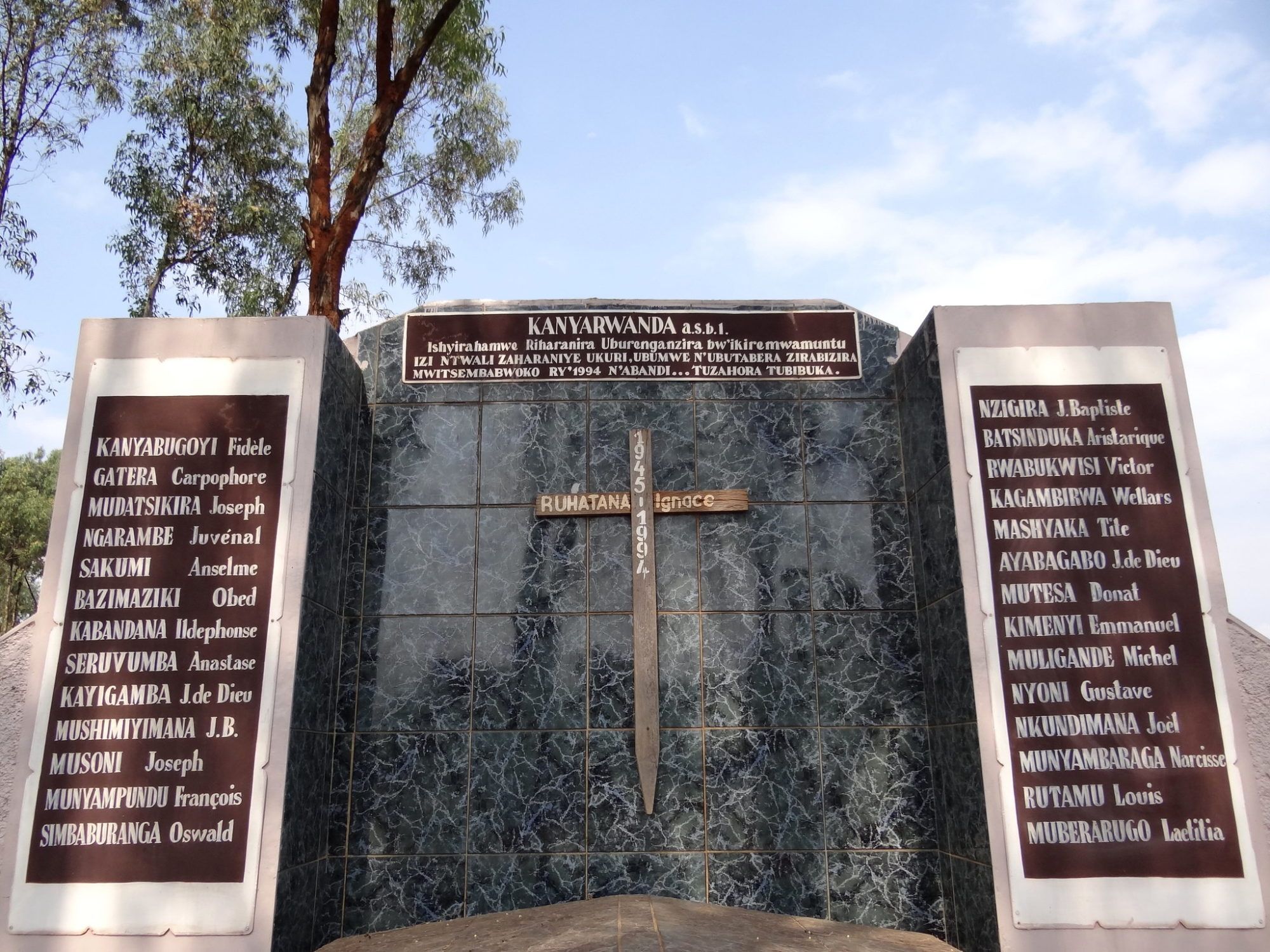 Monument over a mass grave in Kigali, Rwanda