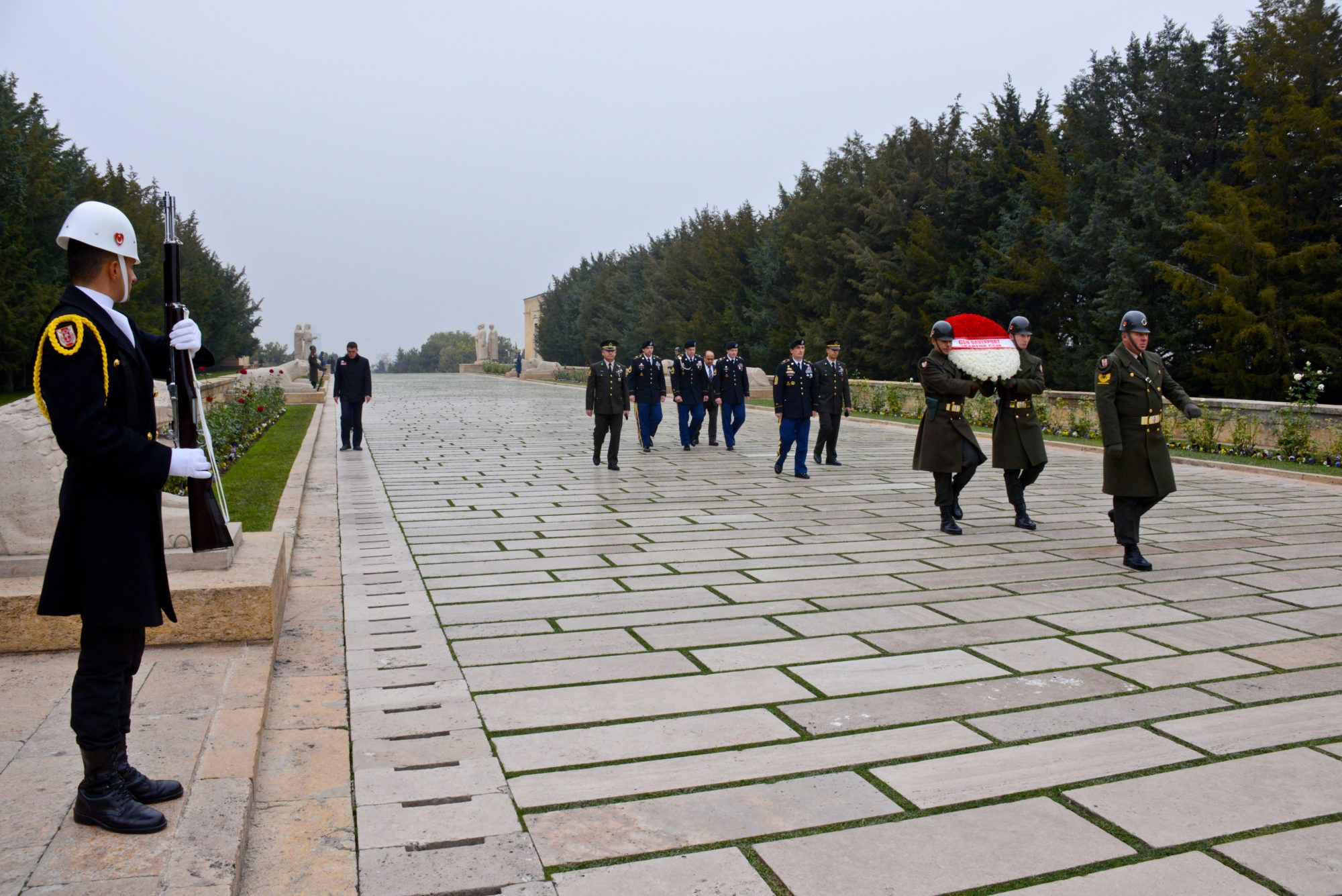 Wreath laying ceremony in Ankara, Turkey.