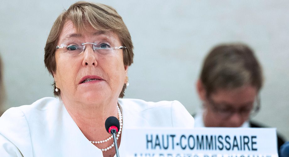 U.N. human rights chief Michelle Bachelet opens the Human Rights Council