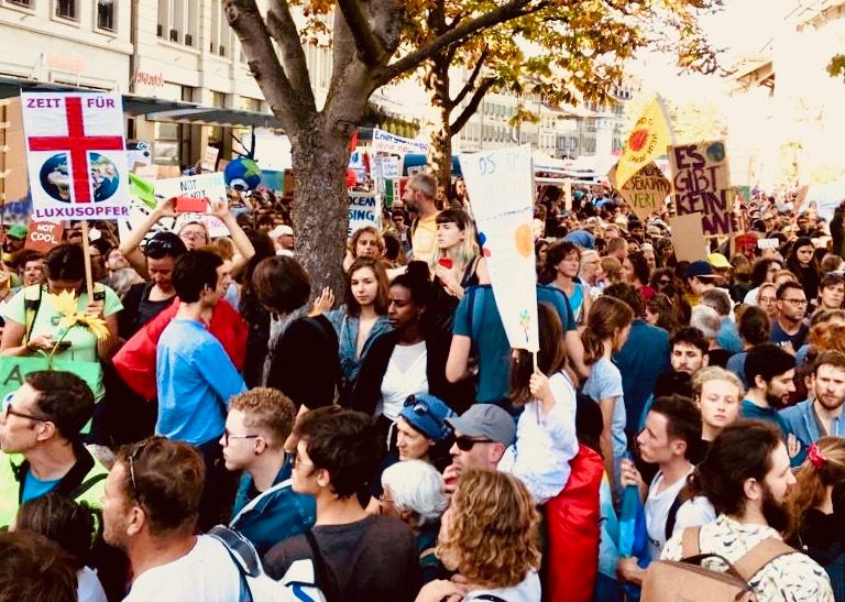 Climate protesters in Bern, Switzerland 